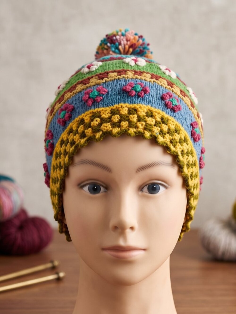 Traditional Andean Handcrafted Chullo โ Colorful Warmth from Cusco